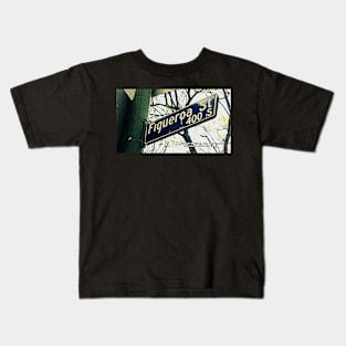 Figueroa Street, Los Angeles, California by Mistah Wilson Kids T-Shirt